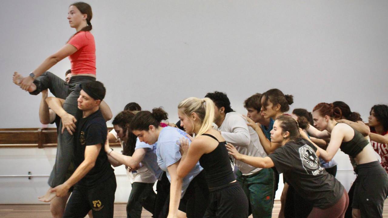 OU students rehearsing in Costa Rica