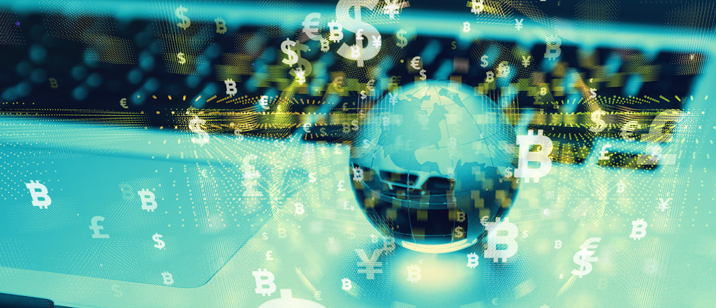 SBA-23273_Subpage_FinTech.jpg An image of a digital globe with symbols projected around it