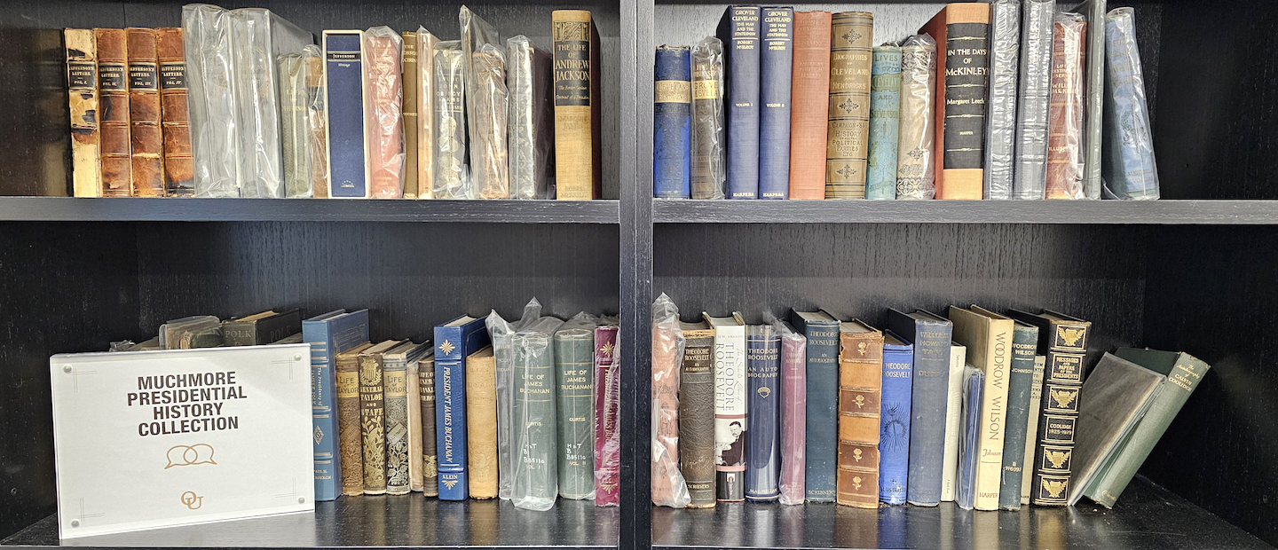 Muchmore Presidential History Collection Shelves full of books in a library