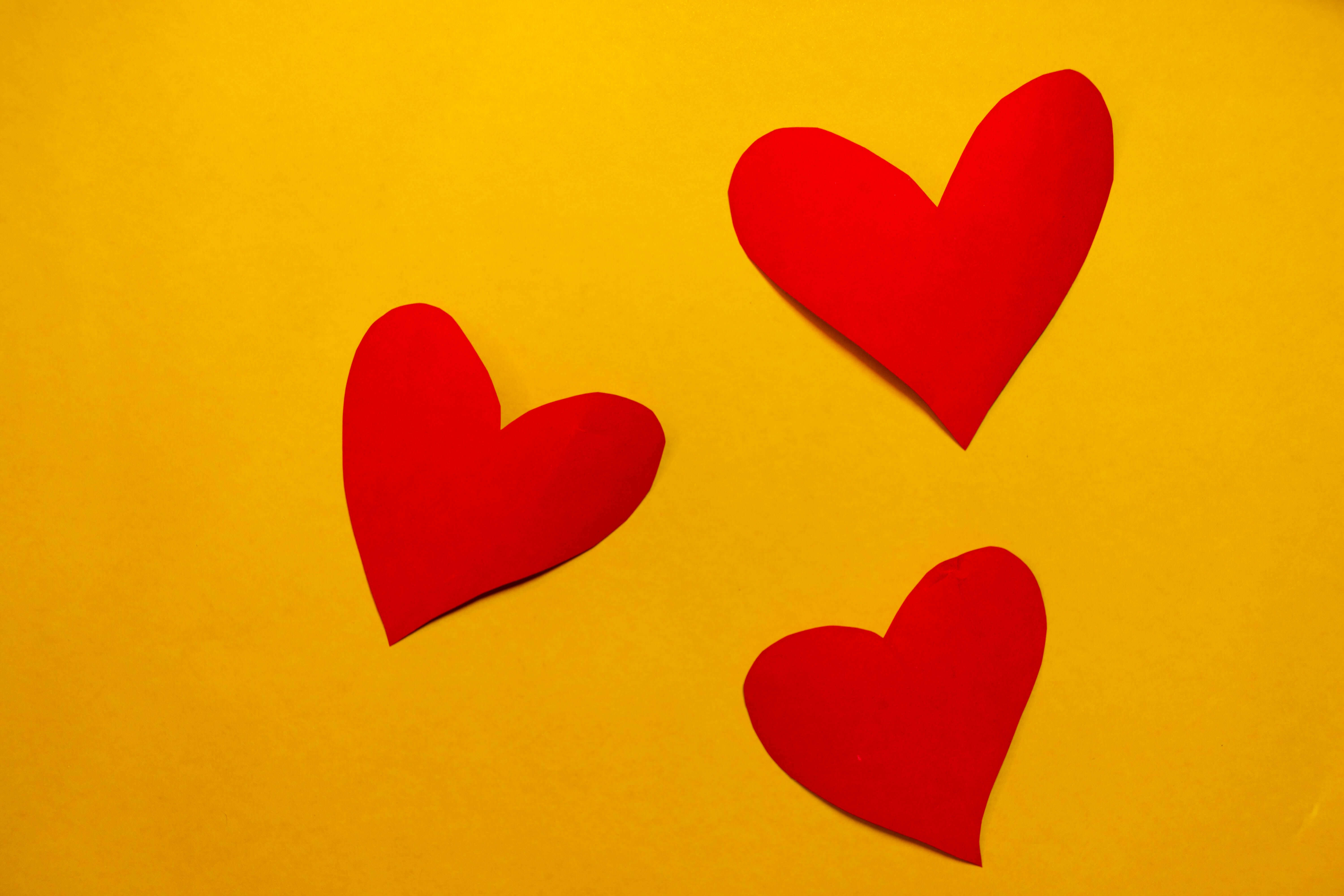 Three red hearts