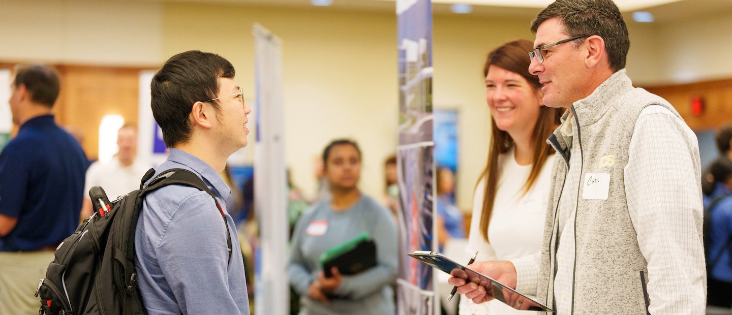 CLDC For students Page Banner Student talking to two teachers