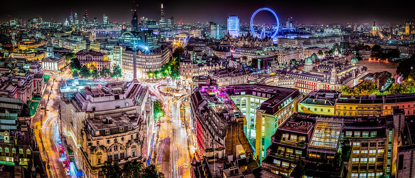 Banner - social work London.jpg London during the night with lights on
