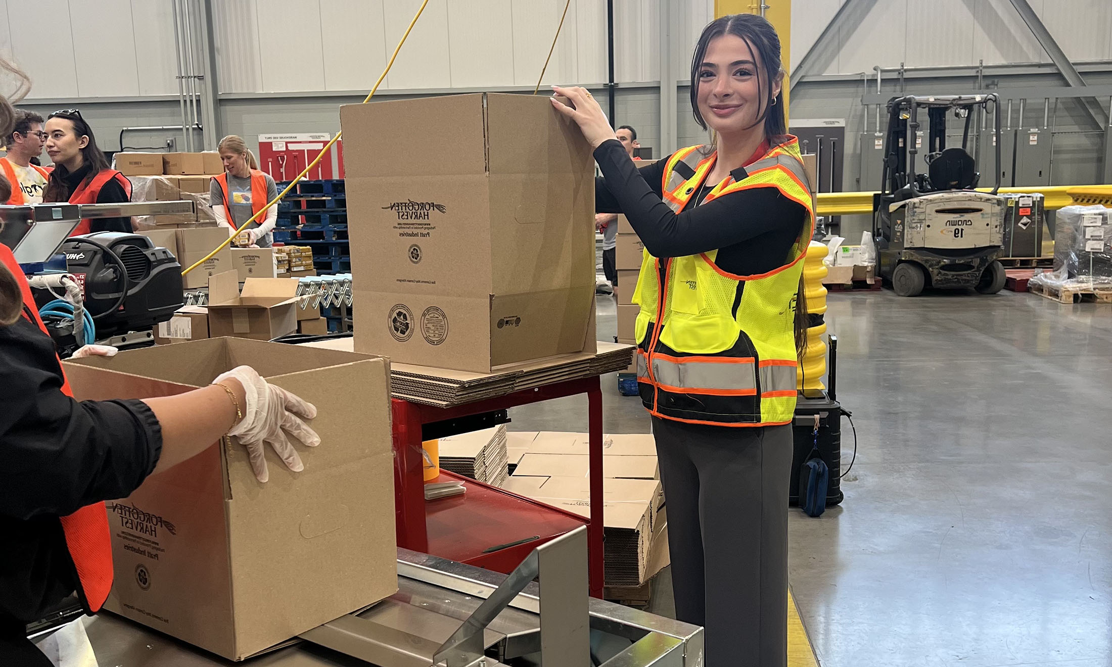 Aurora Grishaj (Human Resource Development Student), at her 2025 internship at Forgotten Harvest