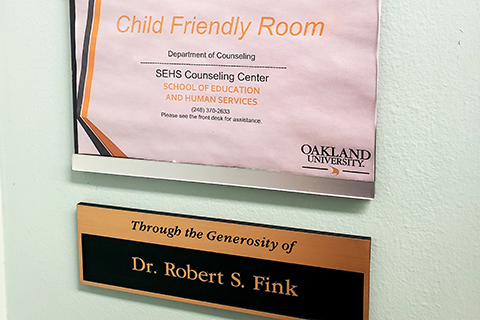 Dr. Robert S. Fink Play Therapy Room Dedication