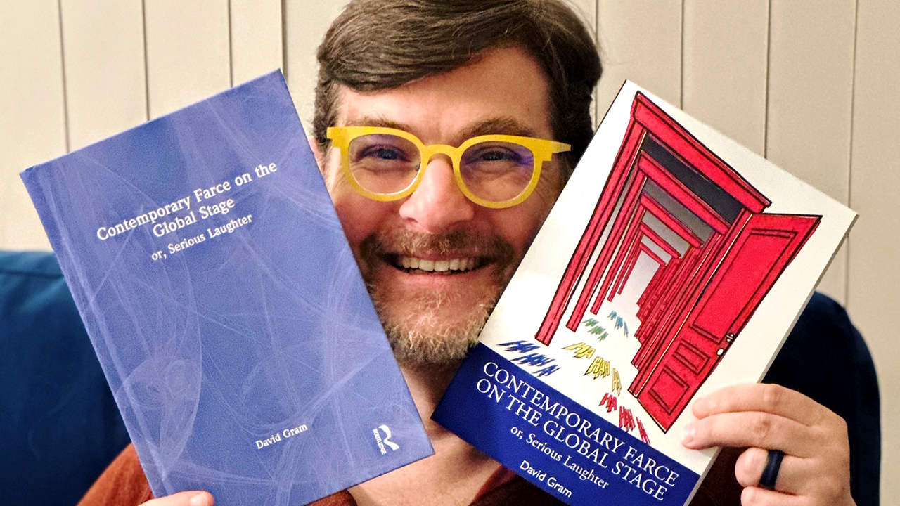 David Gram with his book, 