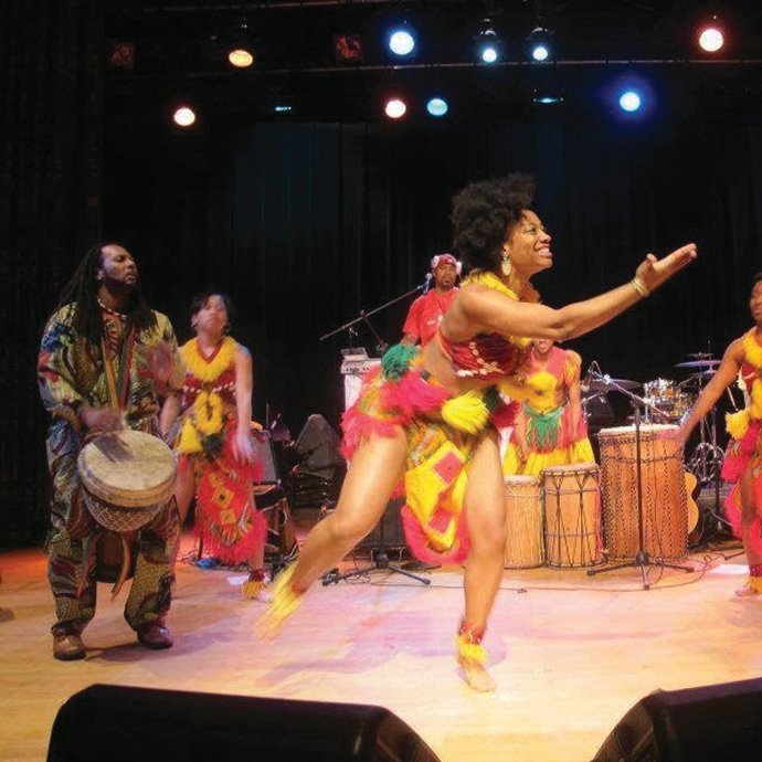 Woman performing African dance