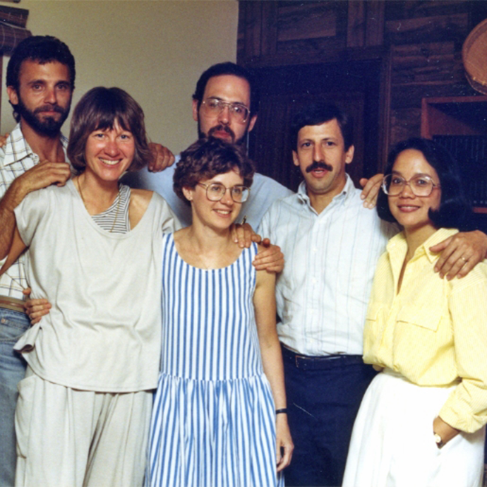Six people posing