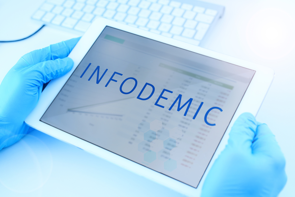 An image of a sign that reads infodemic