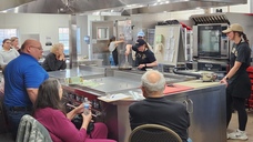 Dietetics students hosting a cooking class