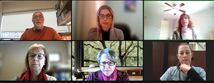 Screenshot of people in zoom meeting