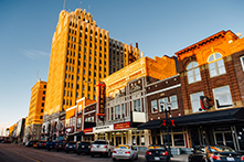 street view of downtown Pontiac, MI