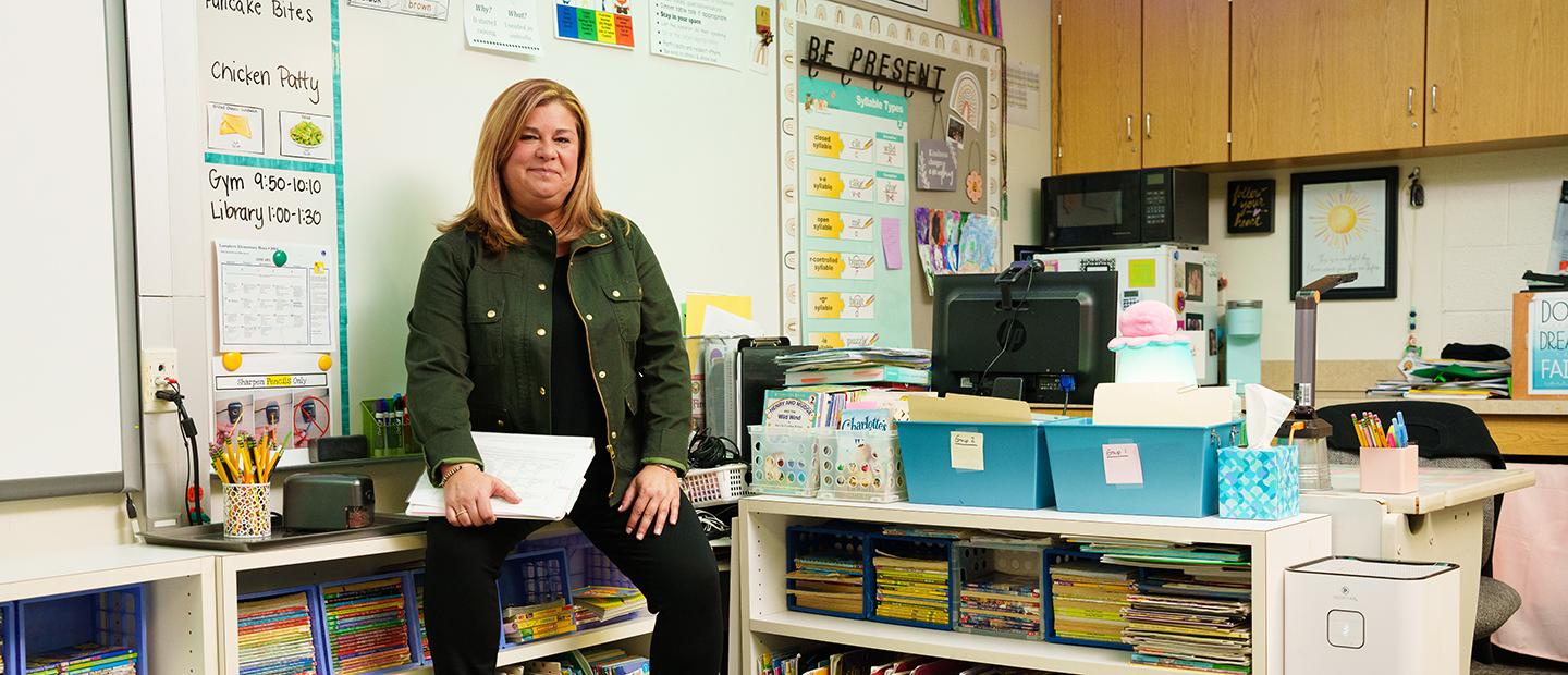 Student Resources A teacher seated at the front of a classroom