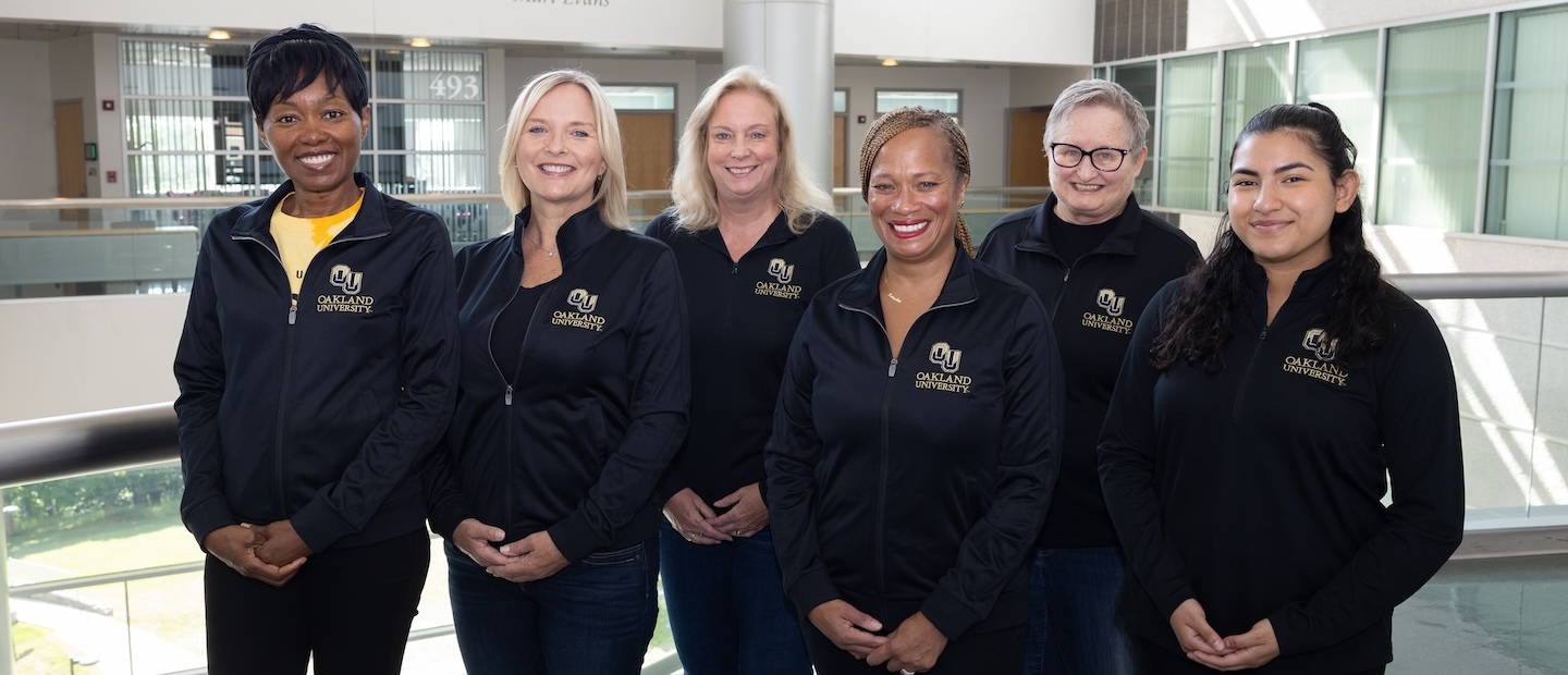 A group of Oakland University PSA staff posing for a photo